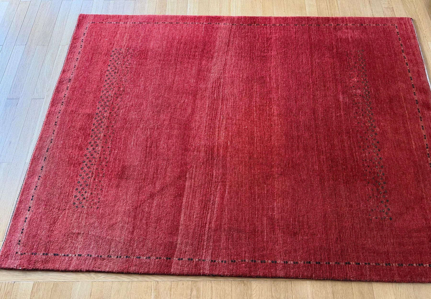 Gabbeh Tappeti: Roter Gabbeh Orientteppich,, 198,5 x 148 cm – Usato da Oftringen venduto da Wiggiwave 6