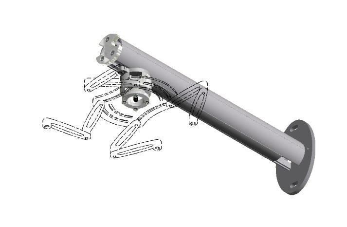 Supporti a parete: Wandhalterung grau 450 mm + QFIX-1G – Nuovo (secondo la descrizione) da St. Gallen venduto da WWL