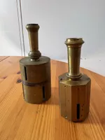 Deux pièces optiques anciennes en laiton état correct