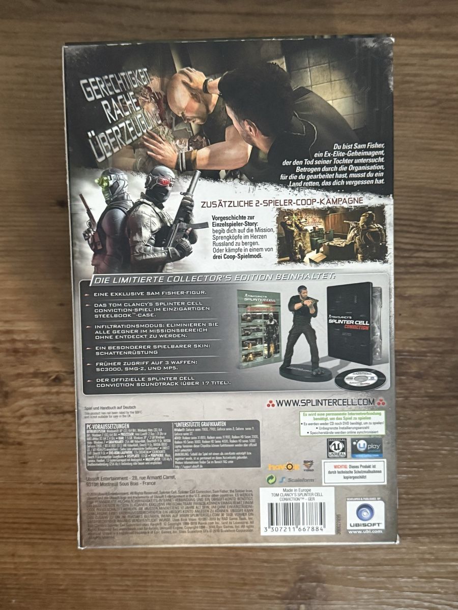Giochi: PC Spiel Splinter Cell Conviction Collector's Edition – Nuovo (secondo la descrizione) da Staufen venduto da hadornski1 1