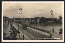 Basel, Johanniterbrücke mit Strassenbah