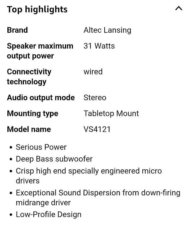 Casse acustiche: Altec Lansing VS4121 – Usato da Erde venduto da zakleblanc 1