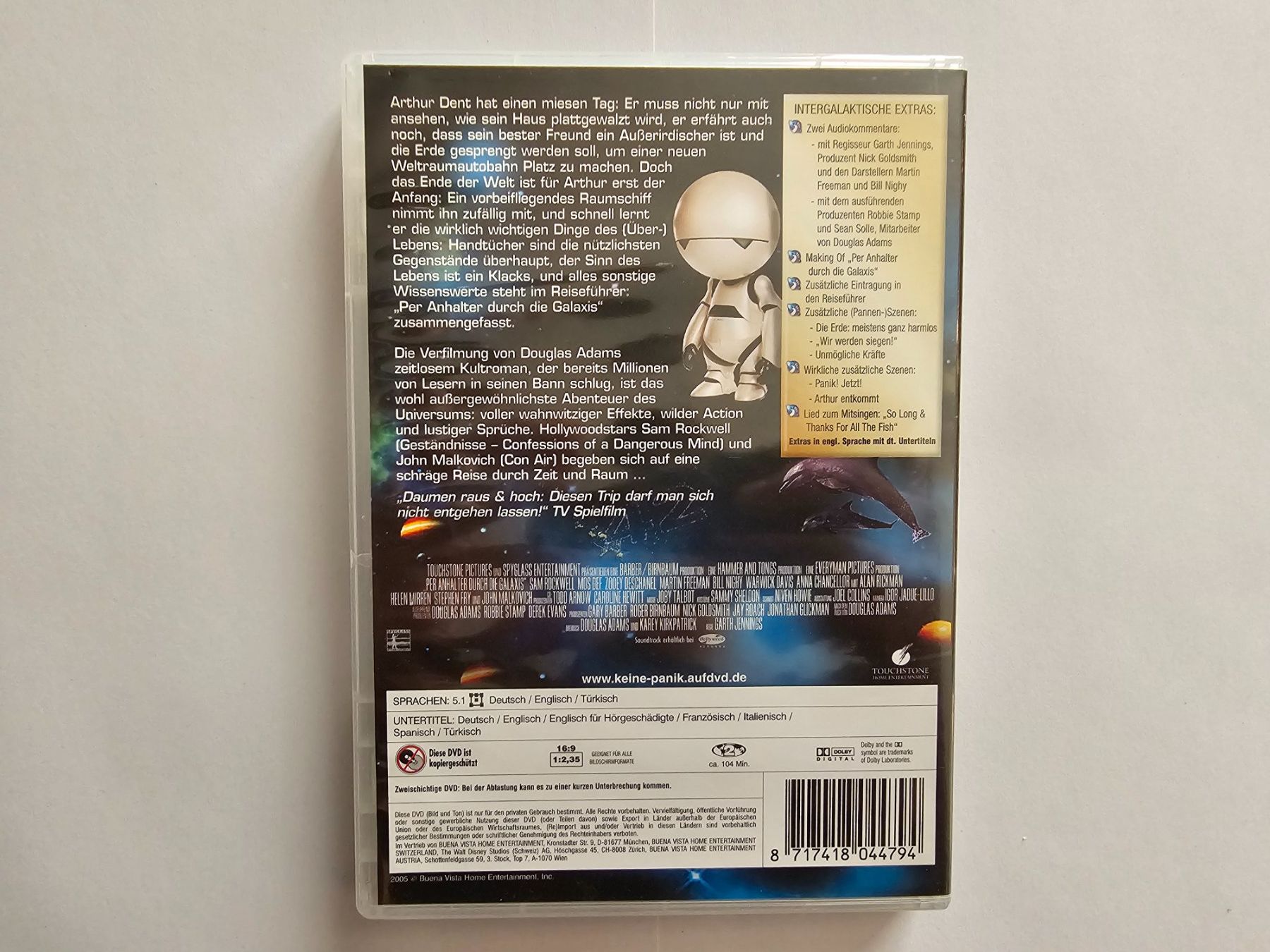 Tutti i DVDs: PER ANHALTER DURCH DIE GALAXIS – Usato da Kreuzlingen venduto da pas_9vzh 1