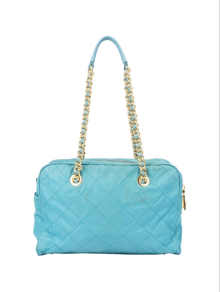 Prada Borse da donna: Prada quilted nylon chain bag in türkis – Usato da Ehrendingen venduto da ali_8rdt 4