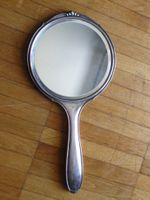 Miroir à main ancien argent 800 Jezler