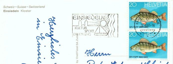 Cartoline postali: EINSIEDELN mit Sihlsee – Usato da Jona venduto da philajona 2