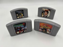 Lot de 4 jeux pour Nintendo 64 (007, Perfect dark, …)