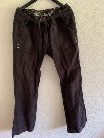 Stoffhose EDC by Esprit dunkelgrau gestreift Grösse 40