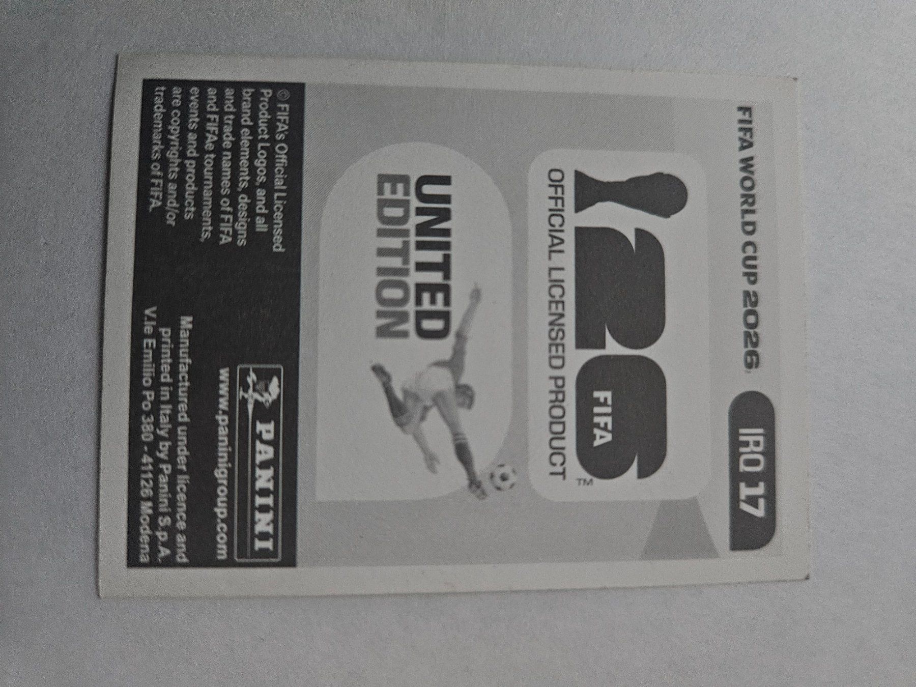 Panini Carte collezionabili: IRQ 17 – Usato da Würenlingen venduto da Dinli 1