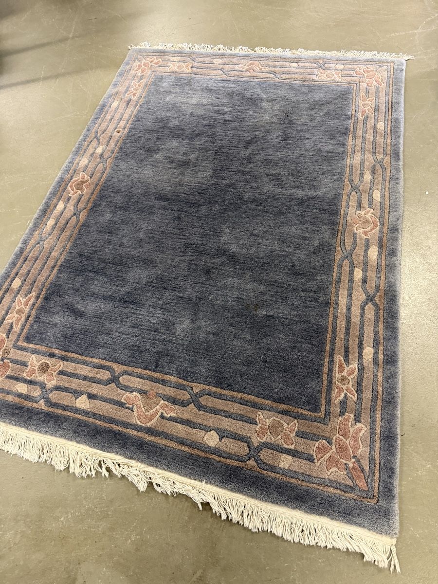 Tappeti: Orientteppich blau mit Blumenmuster, gebrauchter Zustand – Usato da Strengelbach venduto da RaenAntikDesign 2