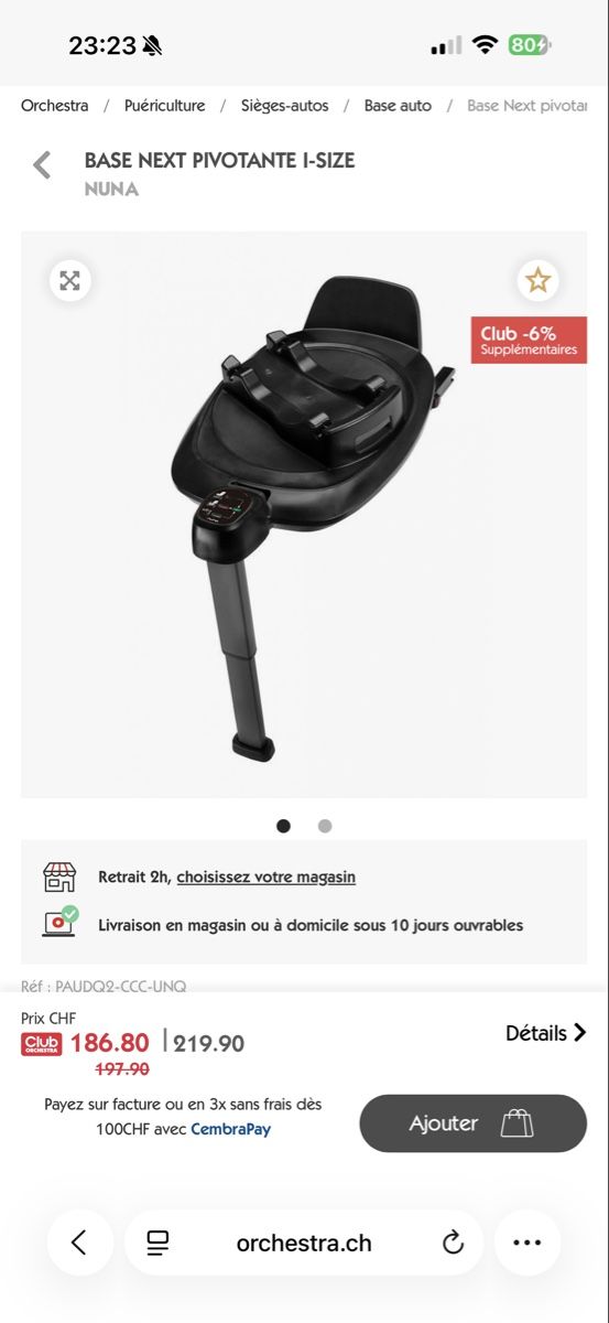 Nuna Carrozzine: Set NUNA - Nacelle + base + siège auto  – Usato da Pully venduto da Vckbrd 1