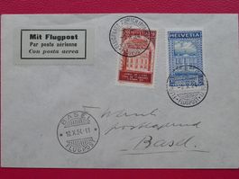1924 UPU Luxus-Ersttagsbrief, SBK: 325.-+ sauber von BASEL
