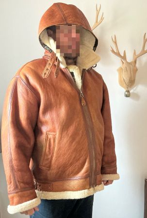 Pilotenbomberjacke B2 - echtes Schaffell (Gratis Versand CH)