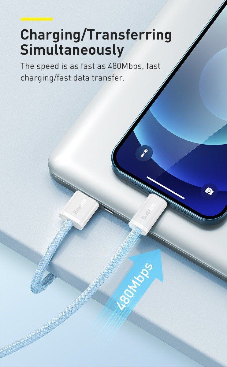 Baseus Cavi: Baseus Ladekabel Lightning 2m 200cm iPhone, 2,4A Fast Charge – Nuovo e nell'imballaggio originale da Romanshorn venduto da pfimex 4