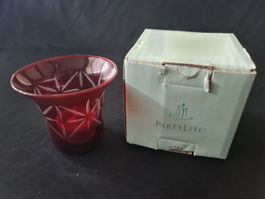 Partylite Teelichthalter Rubinrot, Winterdeko, Neuwertig!