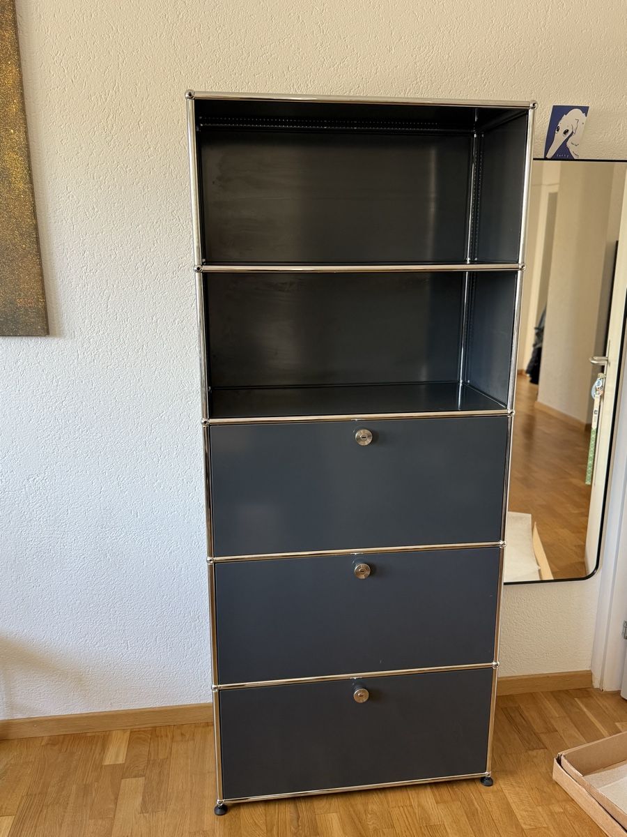 USM Regale: USM Haller Regal Anthrazit Grau 1x5 Q2 – Gebraucht aus Balsthal von Designhaus.Schmitt 3