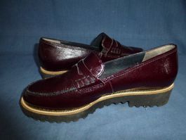 PAUL GREEN LEDER SCHUHE DUNKELROT GR 37 NEU UNGETRAGEN LEDER