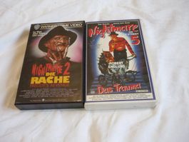 2x Rare VHS Kassetten Nightmare 2 + 5 teil Horror