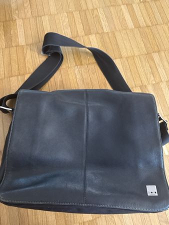 Laptoptasche Leder schwarz