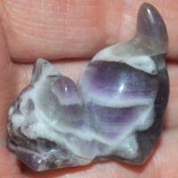 Deko – Heilsteine F-503 – Katze – Traum Amethyst – 3x3cm
