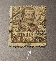 Italien 1901 abart dezentriert