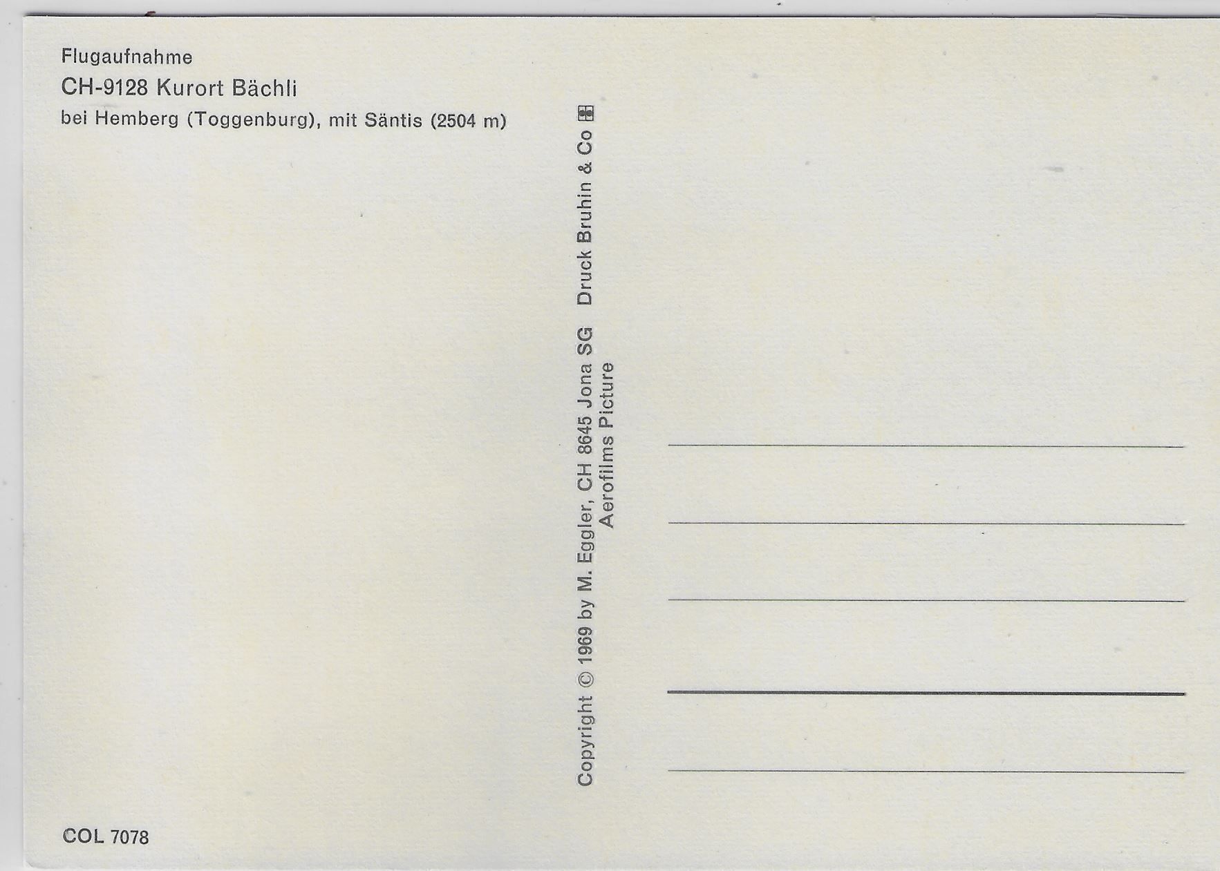 Cartoline postali: Flugaufnahme Kurort Bächli bei Hemberg – Antico da Ettingen venduto da Kartenplanet 1