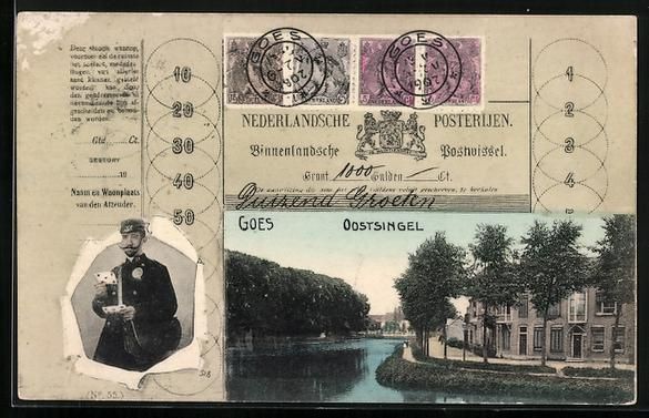 Cartoline postali: Goes, Oostsingel, Nederlandsche Posterij – Usato da Berlin venduto da bartko-reher
