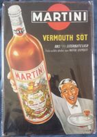 Neu/OVP: Martini Blechschild Plakat Alkohol Bar Restaurant