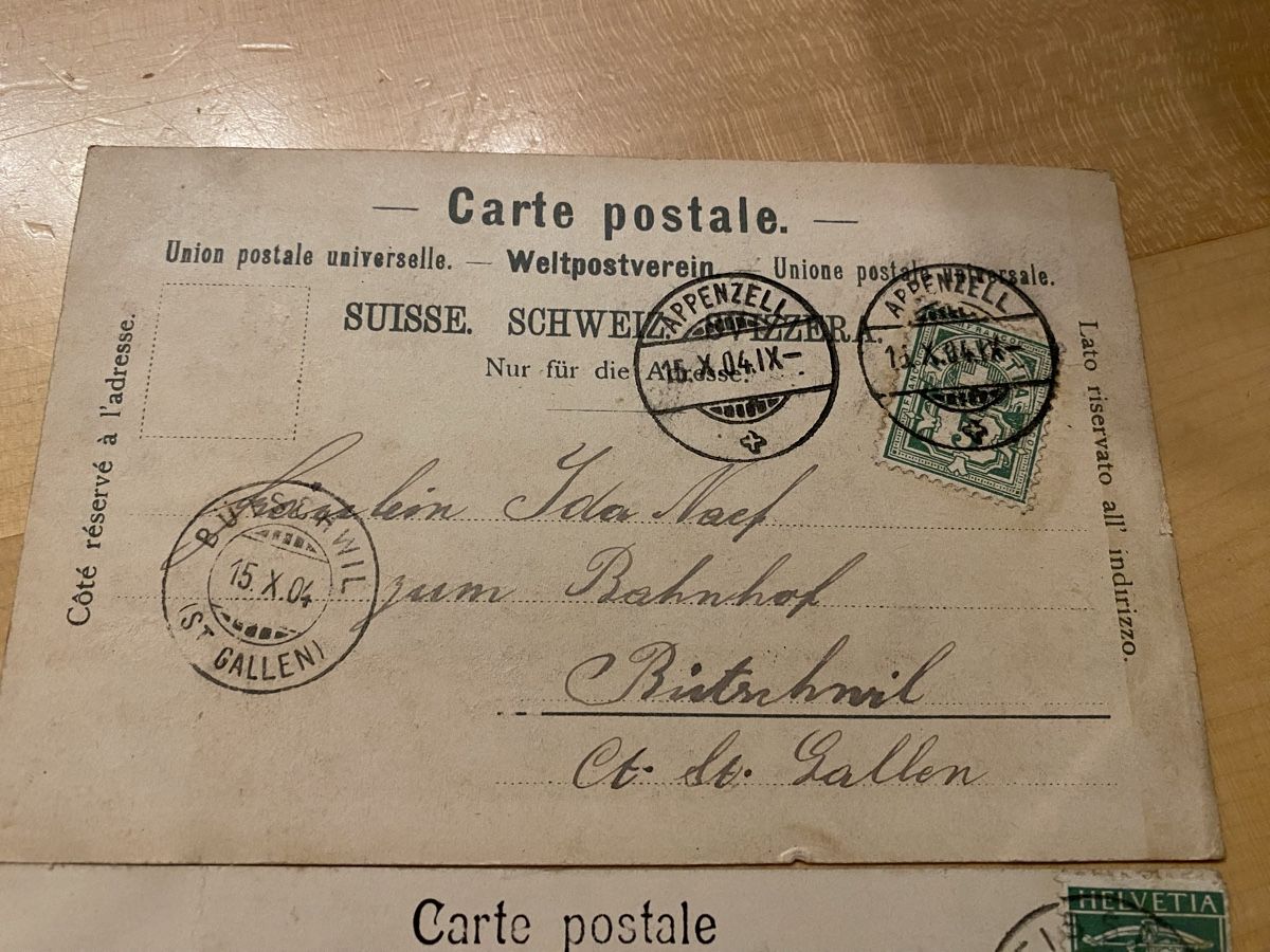Cartoline postali: 3 Ak Weissbad Appenzell – Usato da Mosnang venduto da Goldwasser 5