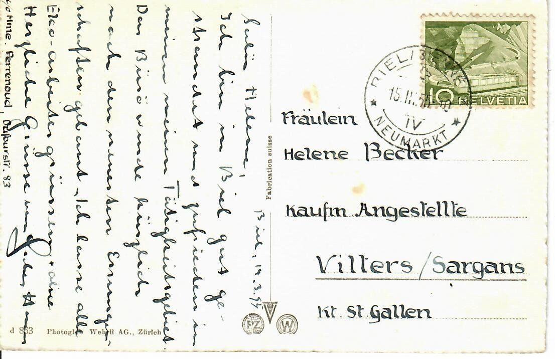 Cartoline postali: Biel  1955 – Usato da Hochdorf venduto da Ziegel-16 1