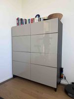 IKEA Besta Kommode Hochglanz beige
