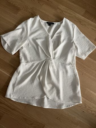 Damen Bluse Weiss Kurzarm