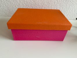 Fotobox  14,5x22 cm, Höhe  9 cm pink-orange, Karton