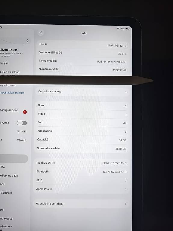 Apple Tablet PC: iPad Air 5 + Apple pencil 2 + keyboard – Gebraucht aus Locarno von gilsousa 2