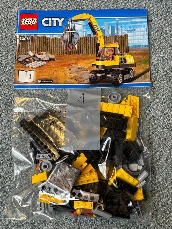LEGO 60075 Bagger und Transportwagen - Komplett | Kaufen auf Ricardo