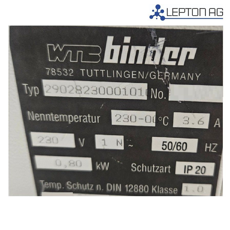 Laborzubehör: Binder WTB - kleiner, praktischer Labor Inkubator – Gebraucht aus Niederdorf von LeptonAG_Labor 4