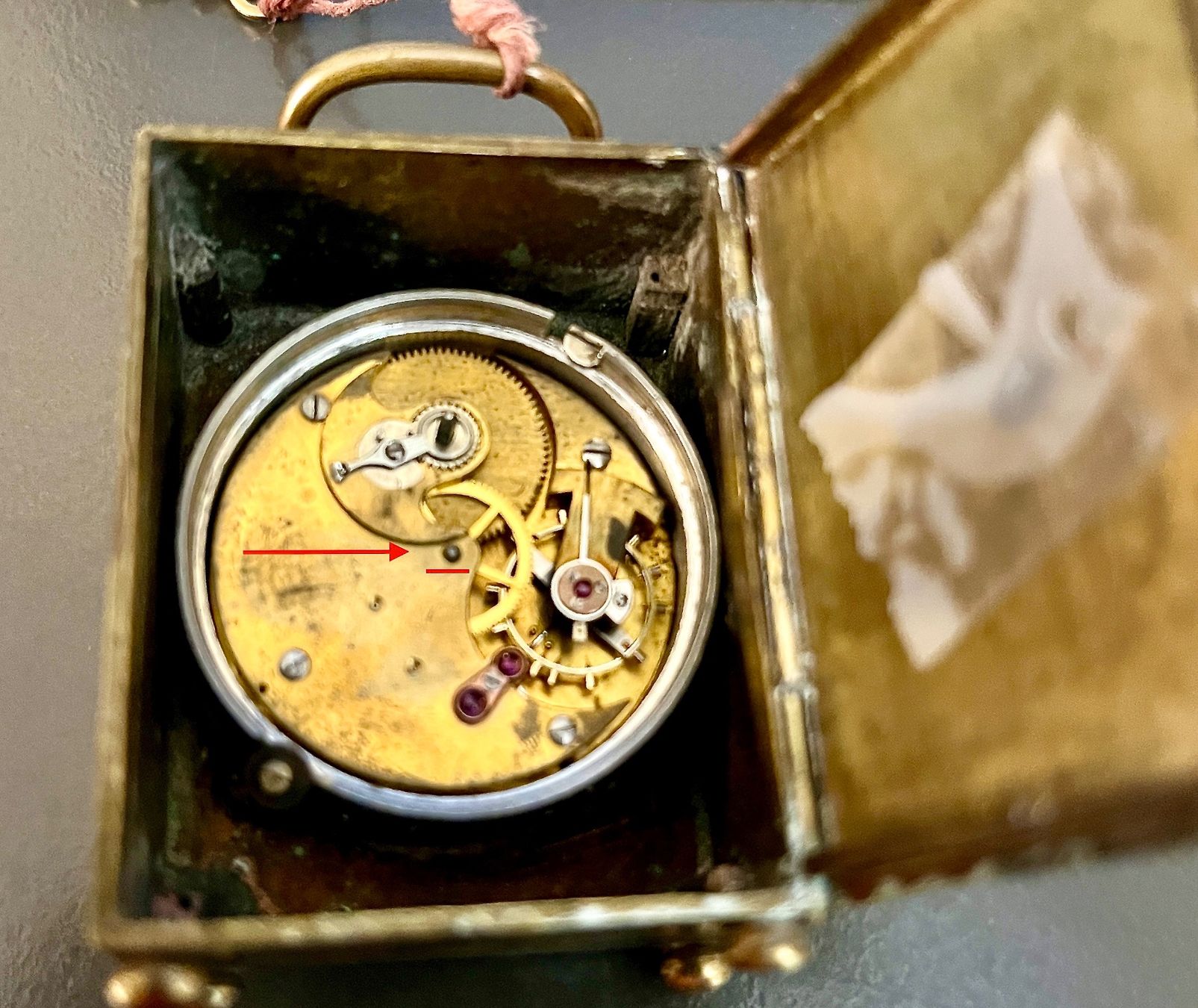 Uhren: Piccolo orologio da tavolo. Antico – Defekt aus Vacallo von Ro-Ma76 6