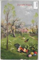 Joyeuses Paques - Fröhliche Ostern - Hühner
