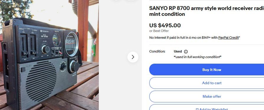 Sanyo Radio: Radio SANYO RP8700 MultiBand – Usato da Collonges venduto da arashee 5