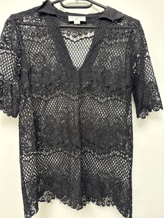 Schwarze Spitzenbluse/-shirt Grösse 40, Top!