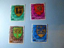 1978 Pro Juventute Gemeindewappen 1 ET Vollstempel J265-268