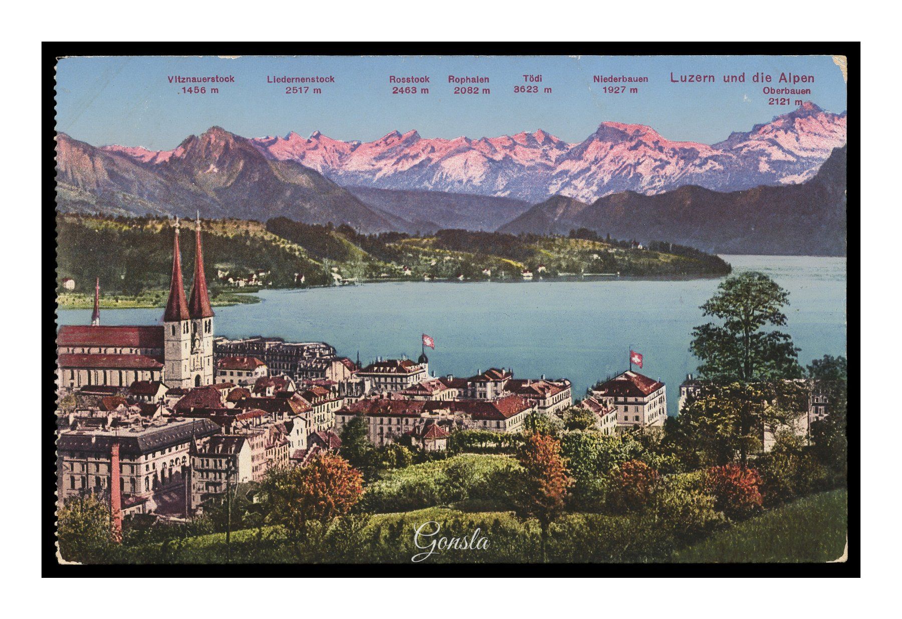 Cartoline postali: LUZERN - 1906 "Vue Générale" – Usato da Onex venduto da gonsla01