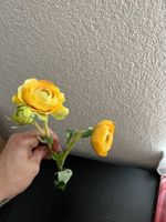 Künstliche Butterblumen gelb 2 Stiele Deko neuwertig