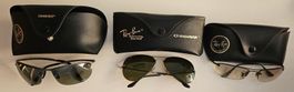 Lot de 3 paires de lunettes de soleil Ray-Ban avec étuis