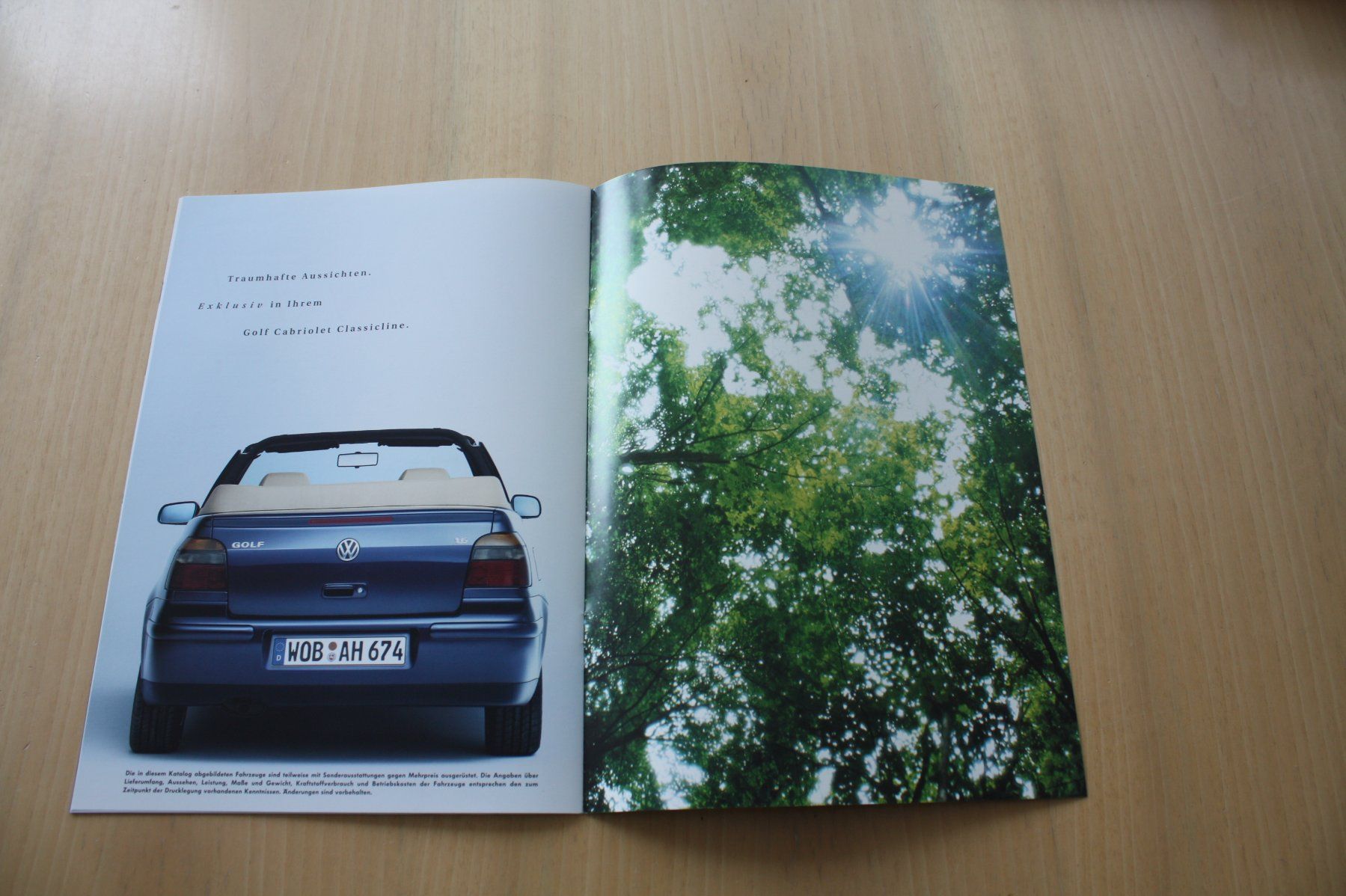 VW Documenti: VW Golf Cabriolet Classicline Prospekt 5/1999 – Usato da Wikon venduto da erwin400 7