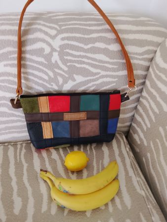 Damen Handtasche  Leder bunt Neu