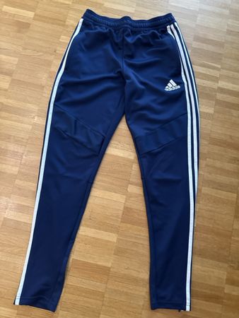 Adidas Trainingshose blau mit Reissverschluss Grösse S