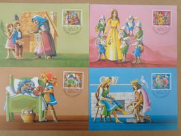 Satz 4 Maximumkarten MK 1985 PRO JUVENTUTE PJ Szenen Märchen