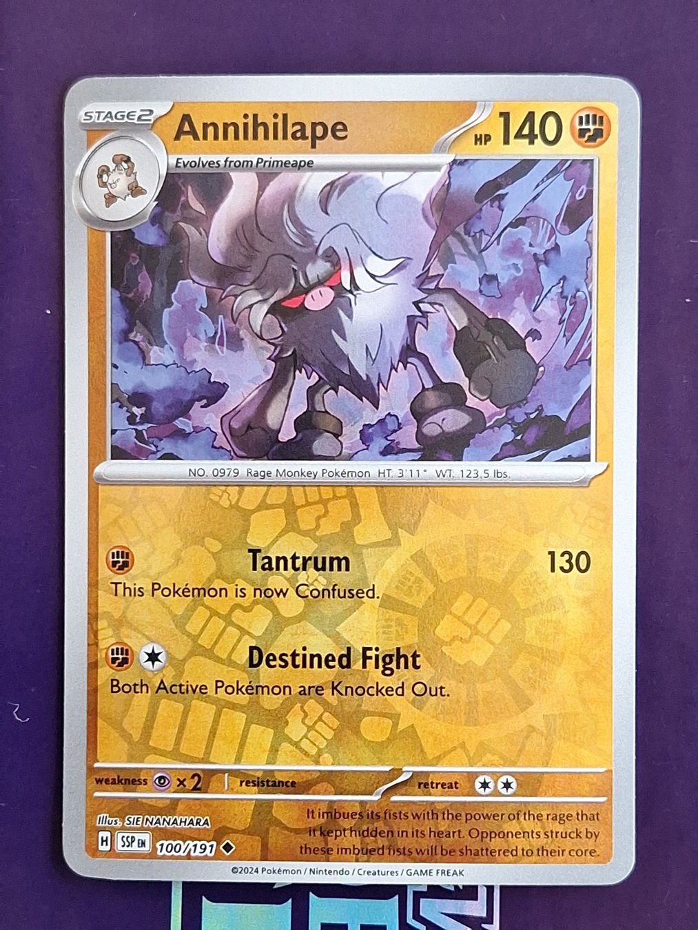 Pokémon Carte collezionabili: Annihilape - Reverse Holo - Pokemon Surging Sparks – Usato da Altstätten SG venduto da GGsGameshop