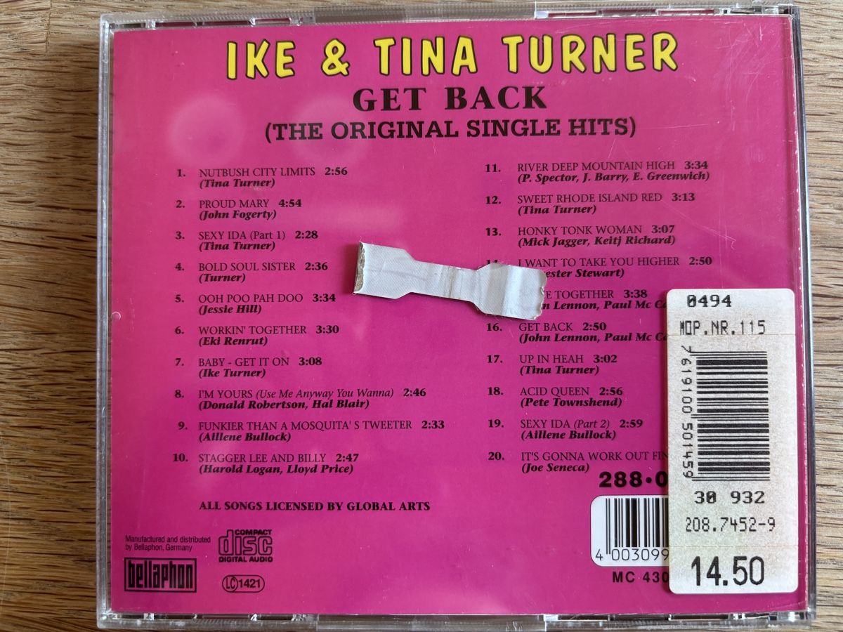 CD: Ike & Tina Turner - Get Back – Usato da Gebenstorf venduto da pas_9p6b 1